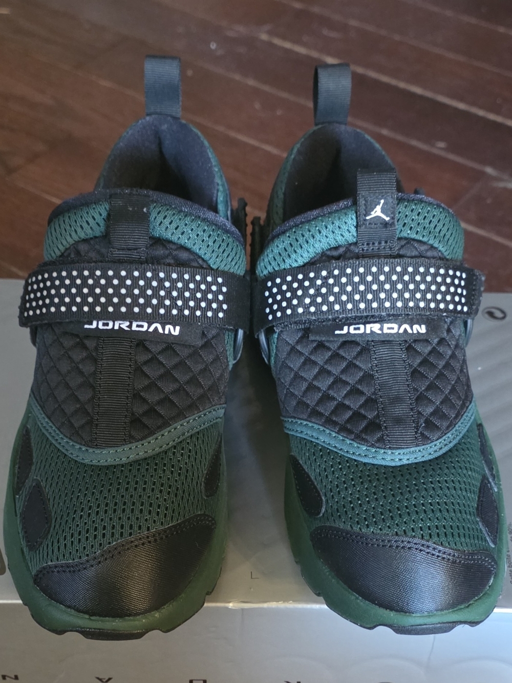 Jordan Kids Green and Black Slip-On Sneakers